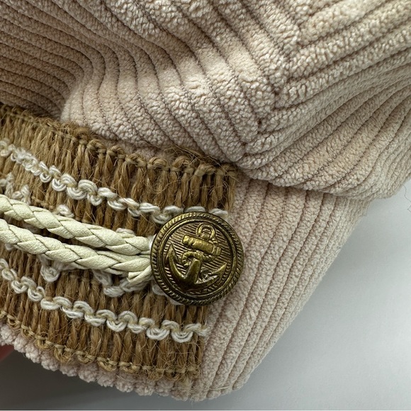 NWT Free People Peter Grimm Ivory Embellished Military Hat One Size - Picture 6 of 11